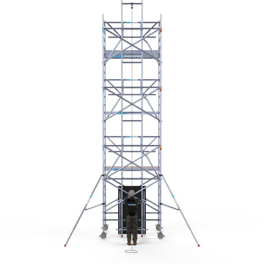 Zonnepanelen steiger 135x250 8,2m werkhoogte incl. Safeguard dakrandbeveiliging