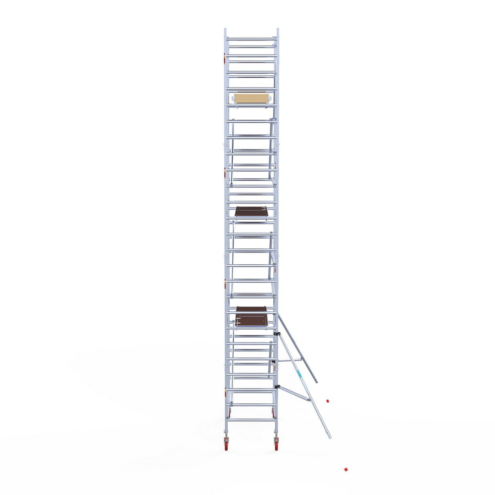 Rolsteiger Basic 90x190 8,2m werkhoogte carbon vloer tegen de gevel