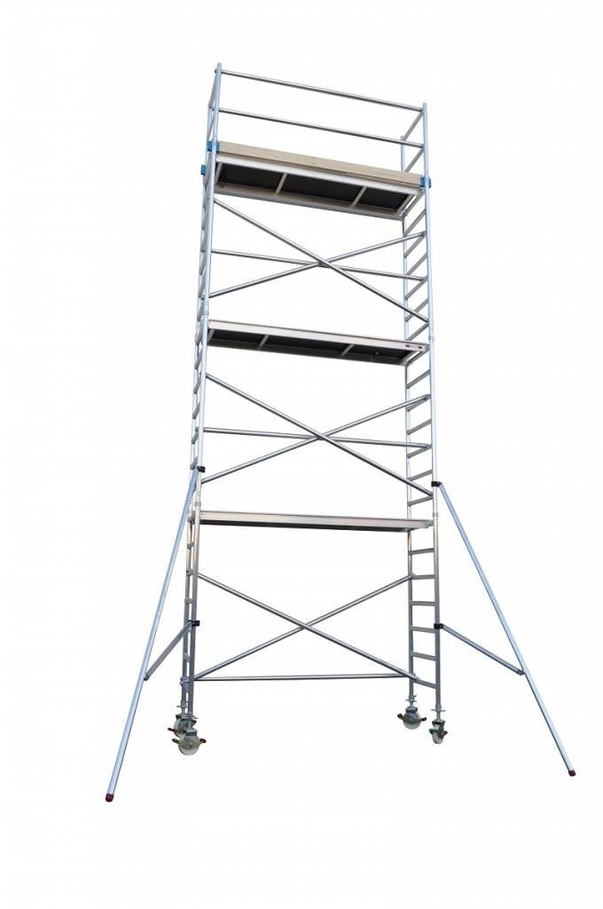 Steigeraanhanger 250 + Rolsteiger Standaard 135x250 12,2m werkhoogte carbon vloer