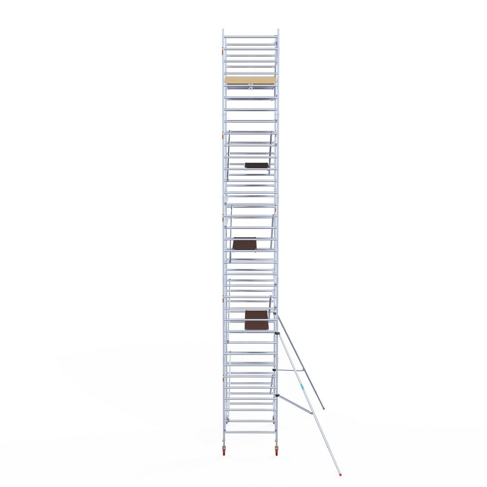 Rolsteiger Basic 135x250 11,2m werkhoogte carbon vloer tegen de gevel