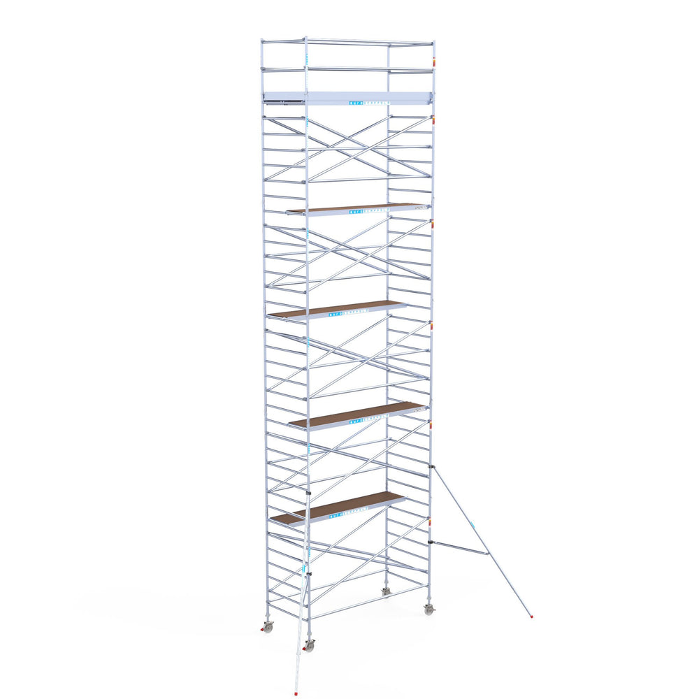 Steigeraanhanger afsluitbaar 305 + Rolsteiger Standaard 135x305 12,2m werkhoogte carbon vloer
