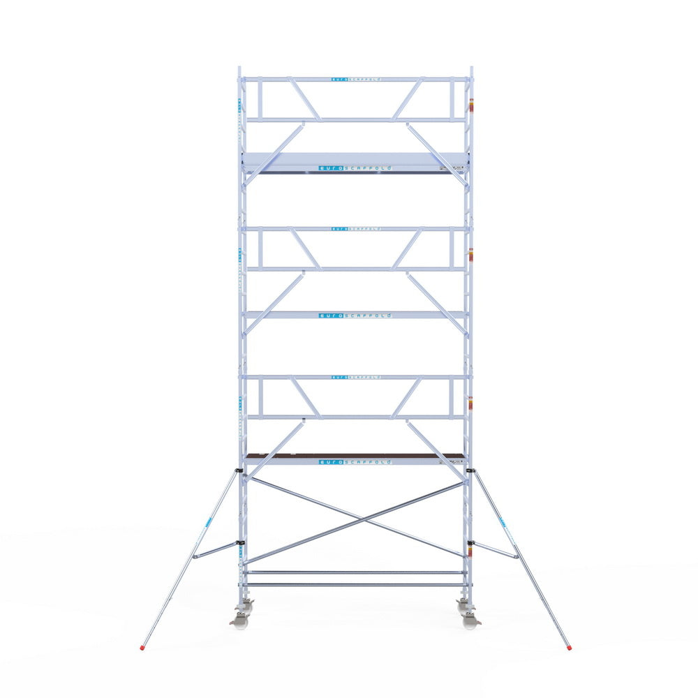 Rolsteiger Professional 90x305 8,2m werkhoogte carbon vloer tegen de gevel