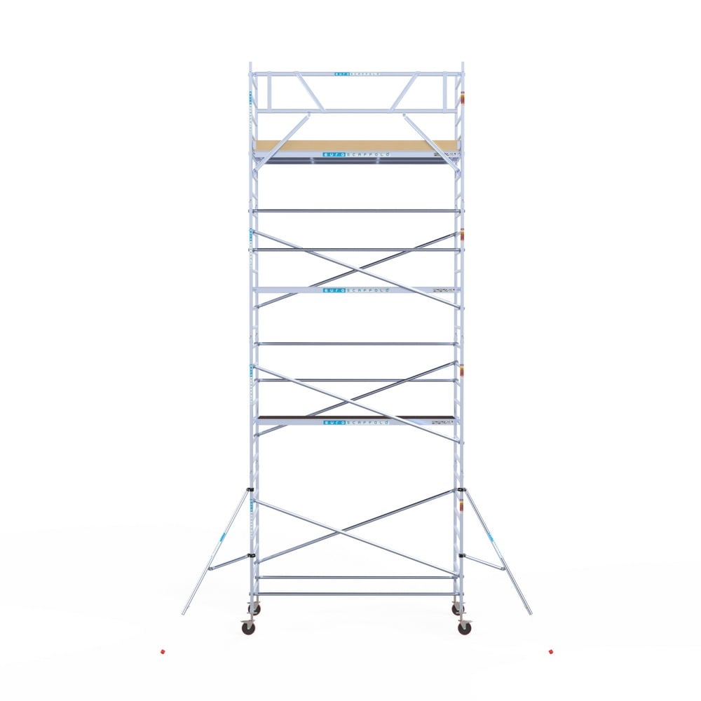 Rolsteiger Basic 135x305 9,2m werkhoogte carbon vloer tegen de gevel