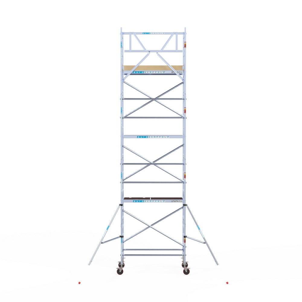 Rolsteiger Basic 90x190 8,2m werkhoogte carbon vloer tegen de gevel