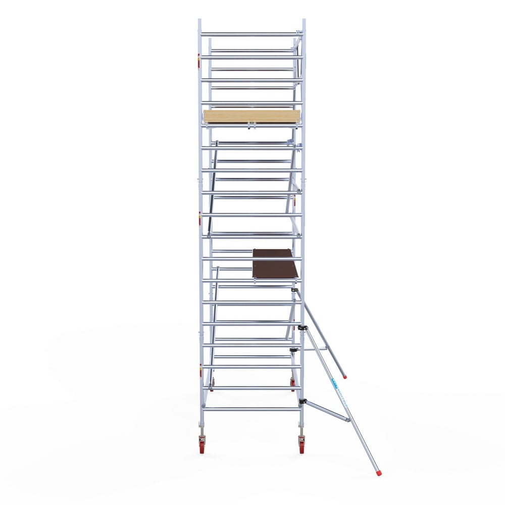 Rolsteiger Basic 135x305 6,2m werkhoogte carbon vloer tegen de gevel