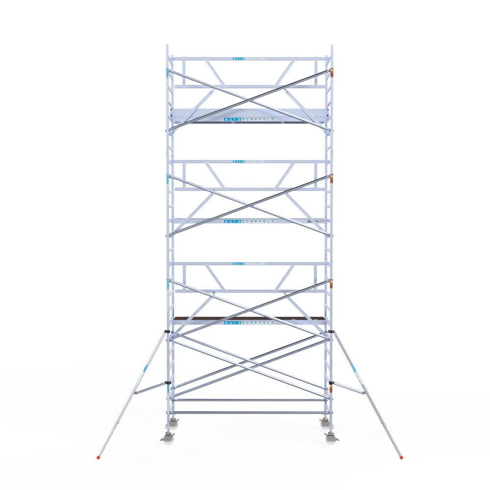 Rolsteiger Professional 135x305 8,2m werkhoogte carbon vloer tegen de gevel
