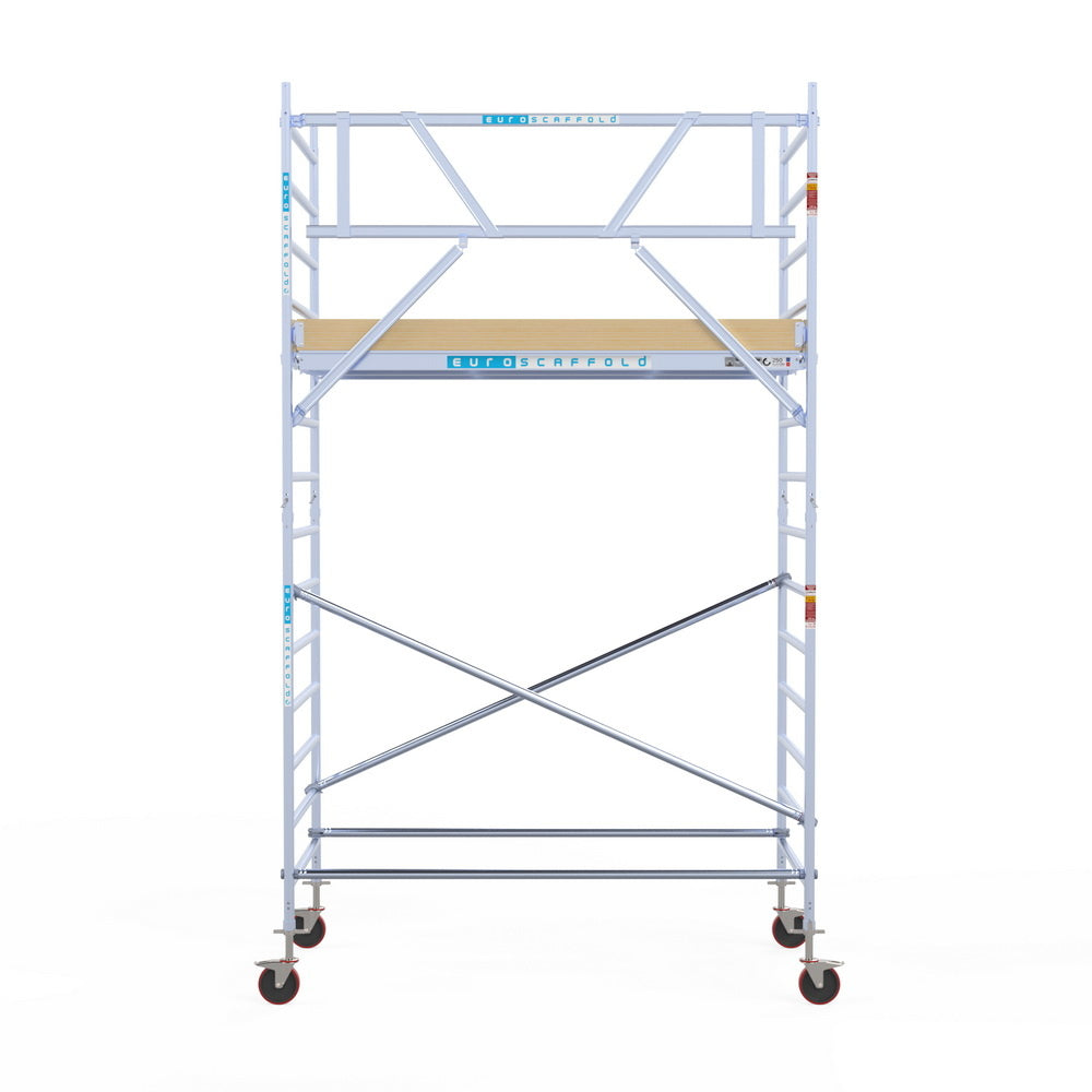 Rolsteiger Basic 135x250 5,2m werkhoogte carbon vloer tegen de gevel