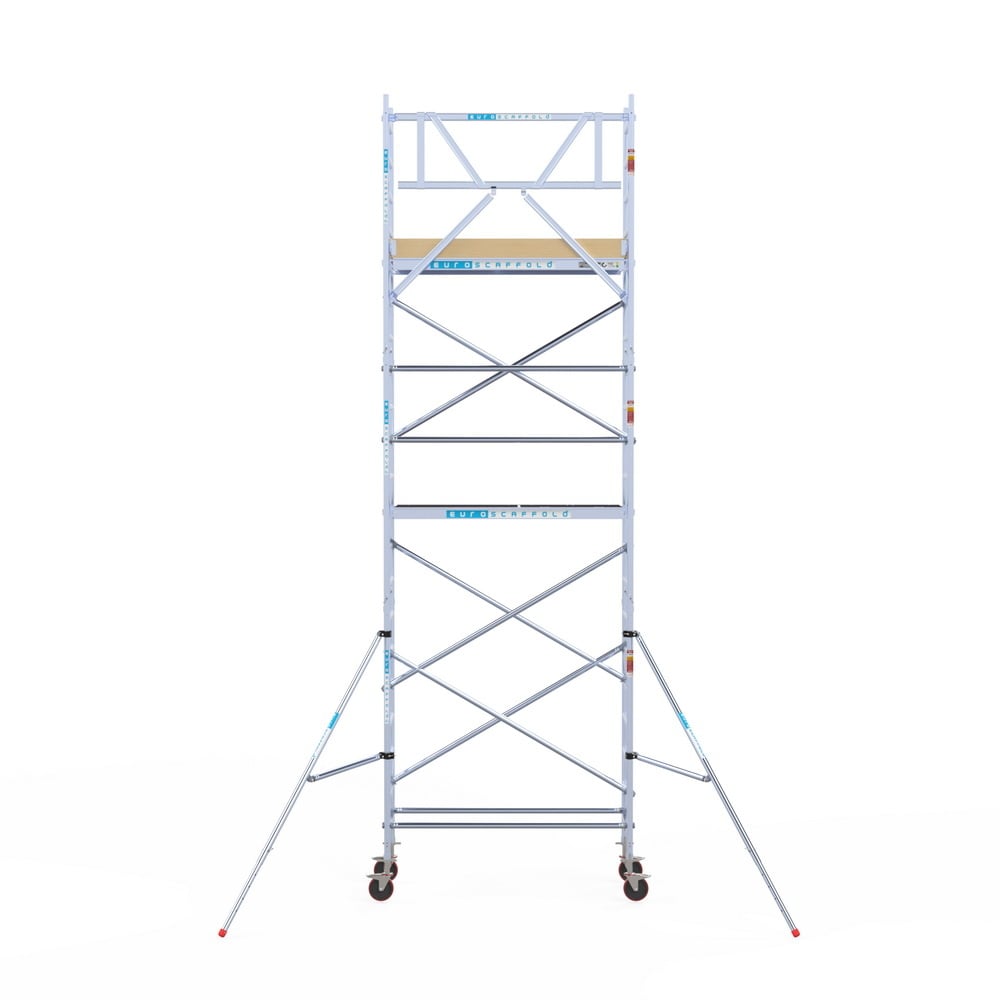 Rolsteiger Basic 75x190 7,2m werkhoogte carbon vloer tegen de gevel