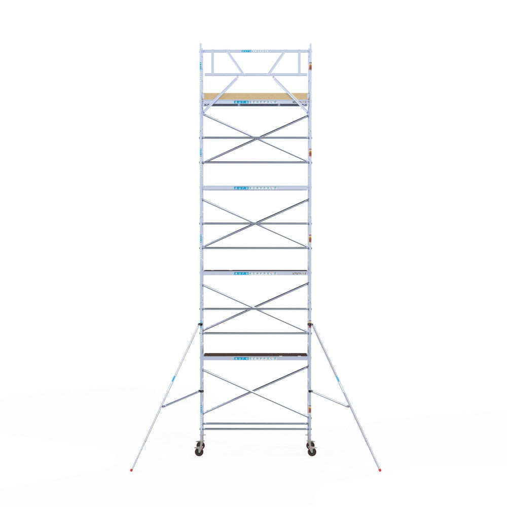 Rolsteiger Basic 75x250 10,2m werkhoogte carbon vloer tegen de gevel