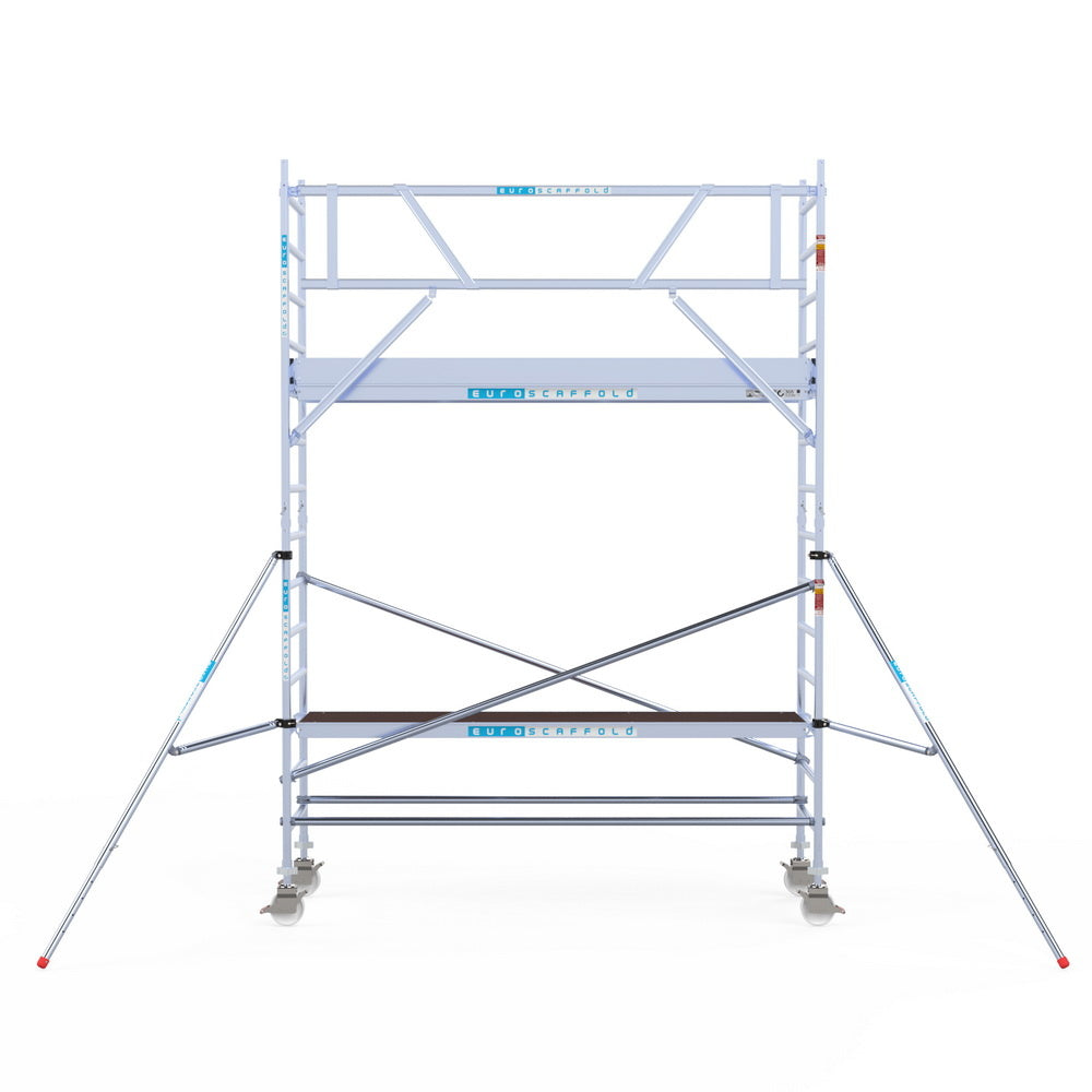 Rolsteiger Professional 90x305 5,2m werkhoogte carbon vloer tegen de gevel