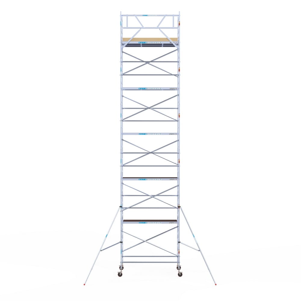 Rolsteiger Basic 135x250 12,2m werkhoogte carbon vloer tegen de gevel