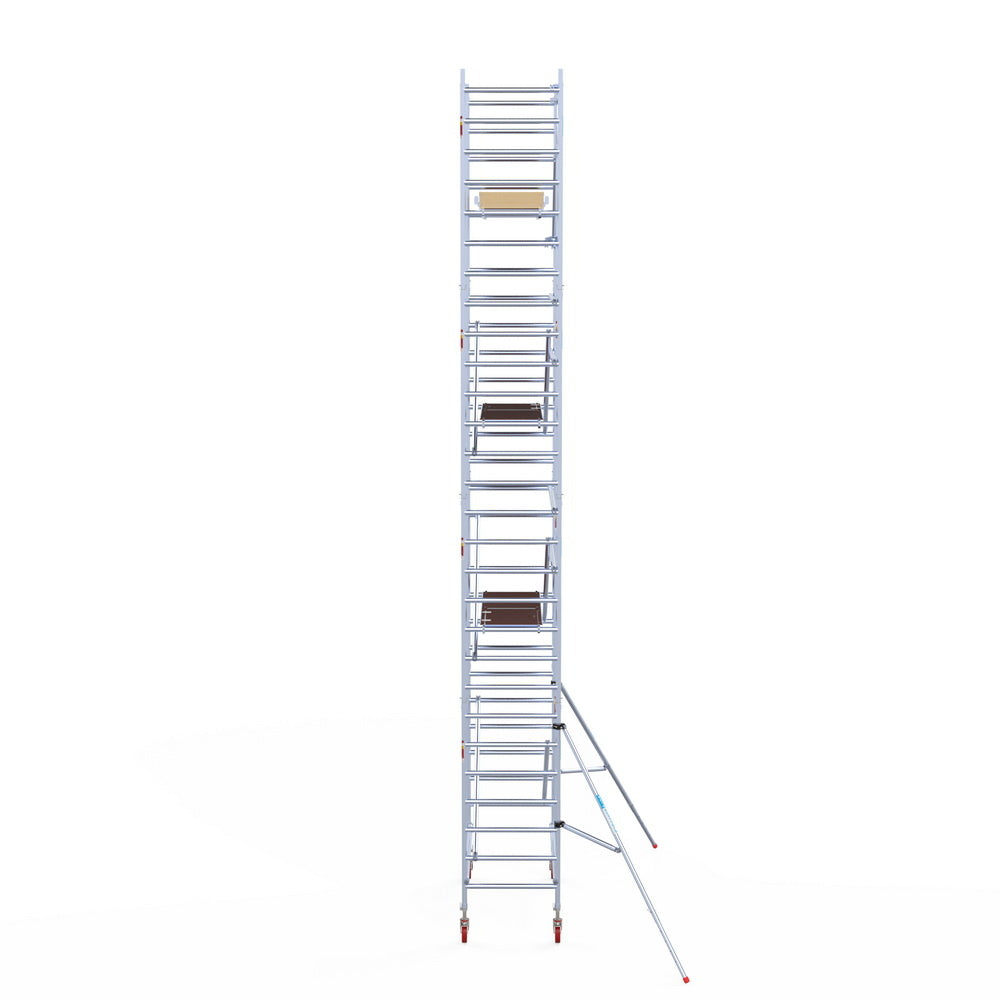 Rolsteiger Basic 90x190 9,2m werkhoogte carbon vloer tegen de gevel