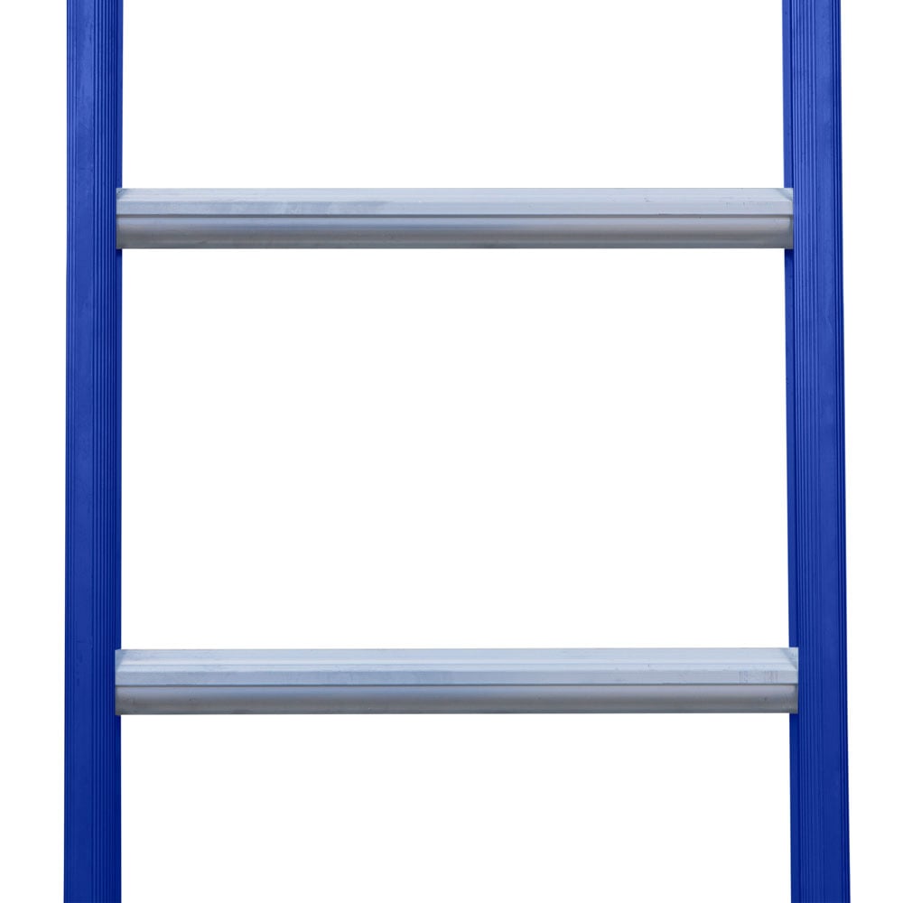 Eurostairs Ladder enkel recht 1x10 sporten BLAUW
