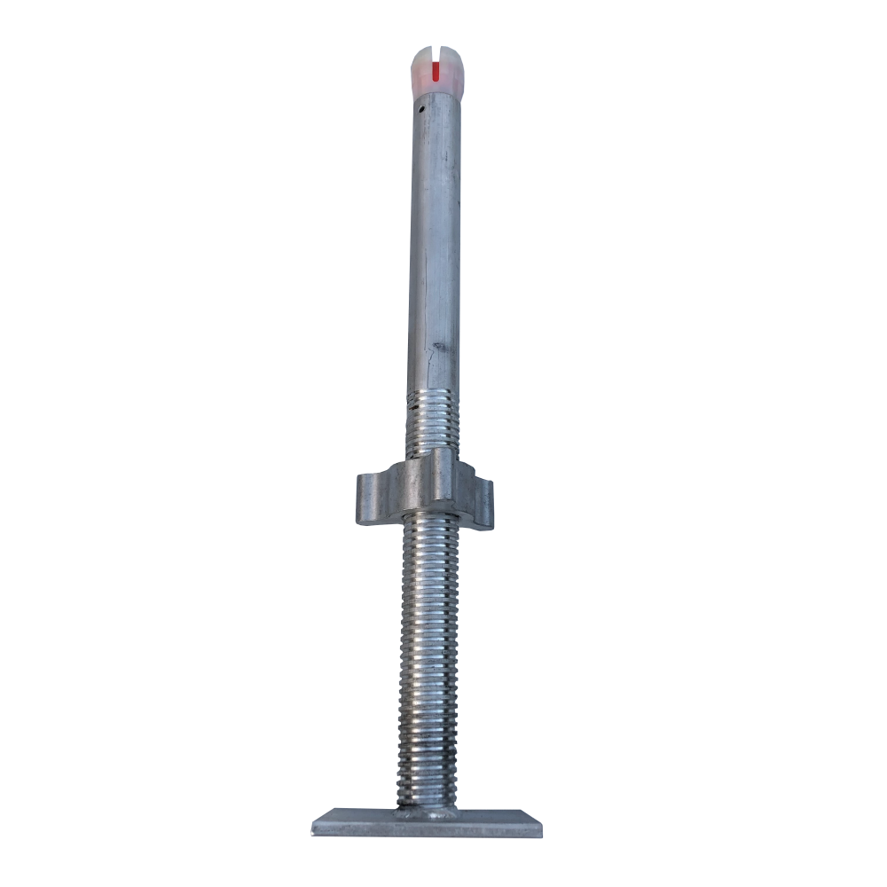 Aluminium spindel 60 cm en voetplaat