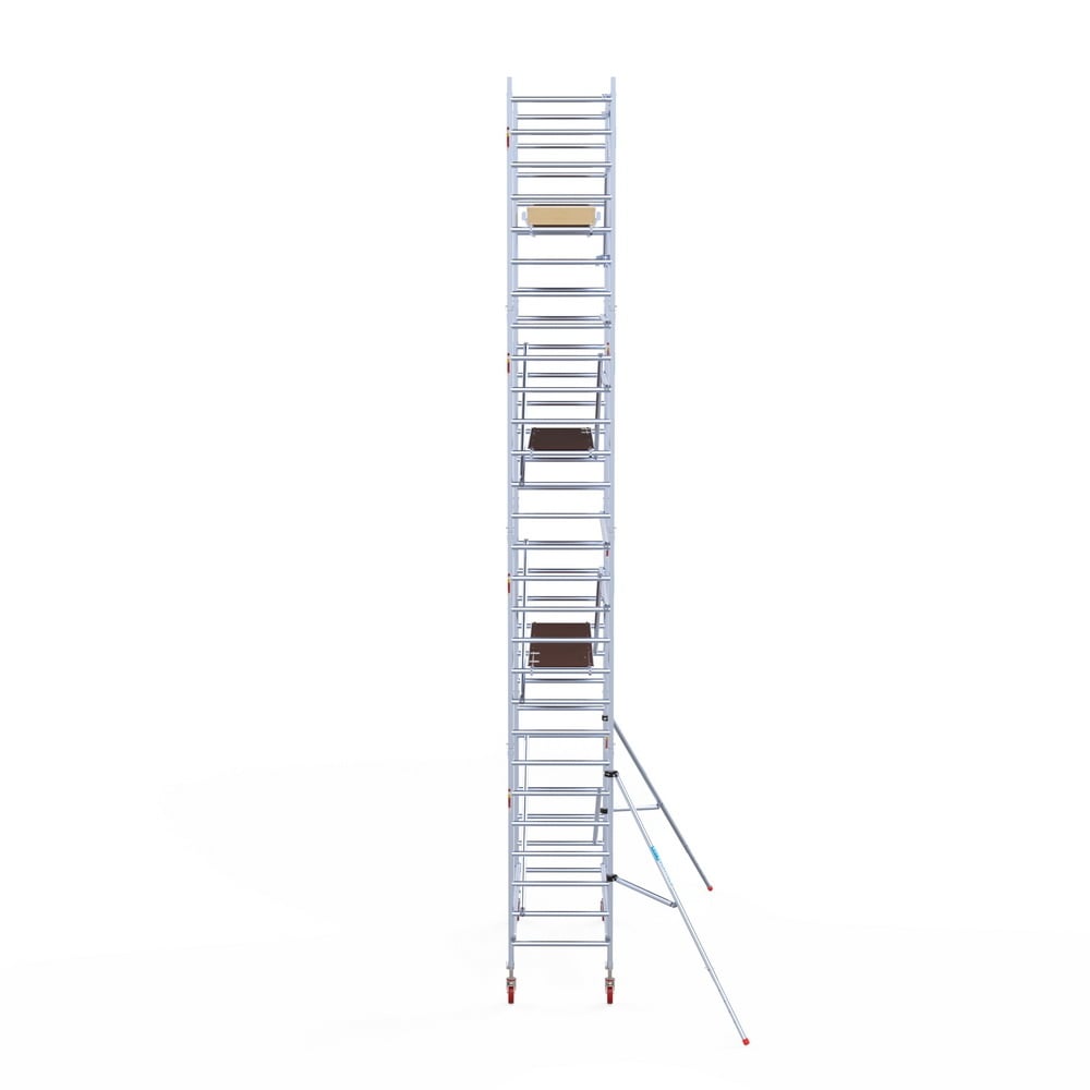 Rolsteiger Basic 90x250 9,2m werkhoogte carbon vloer tegen de gevel