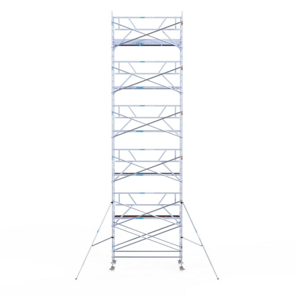 Rolsteiger Professional 135x305 12,2m werkhoogte carbon vloer tegen de gevel