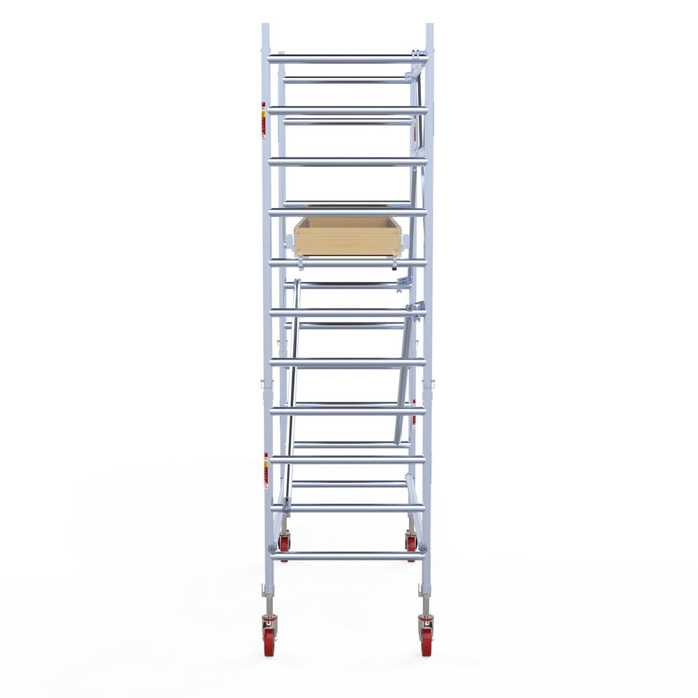 Rolsteiger Basic 90x190 4,2m werkhoogte carbon vloer tegen de gevel