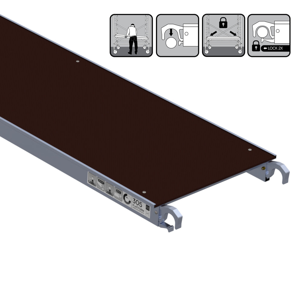 Rolsteiger Original 135x305 4,2m werkhoogte tegen de gevel
