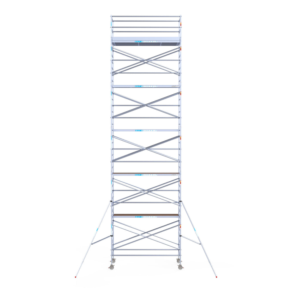 Steigeraanhanger afsluitbaar 305 + Rolsteiger Standaard 135x305 12,2m werkhoogte carbon vloer