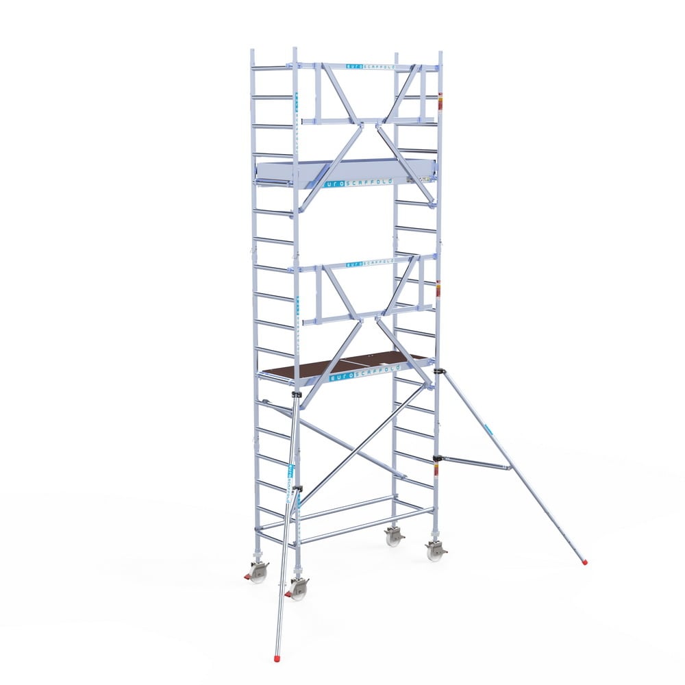 Rolsteiger Professional 75x190 6,2m werkhoogte carbon vloer tegen de gevel