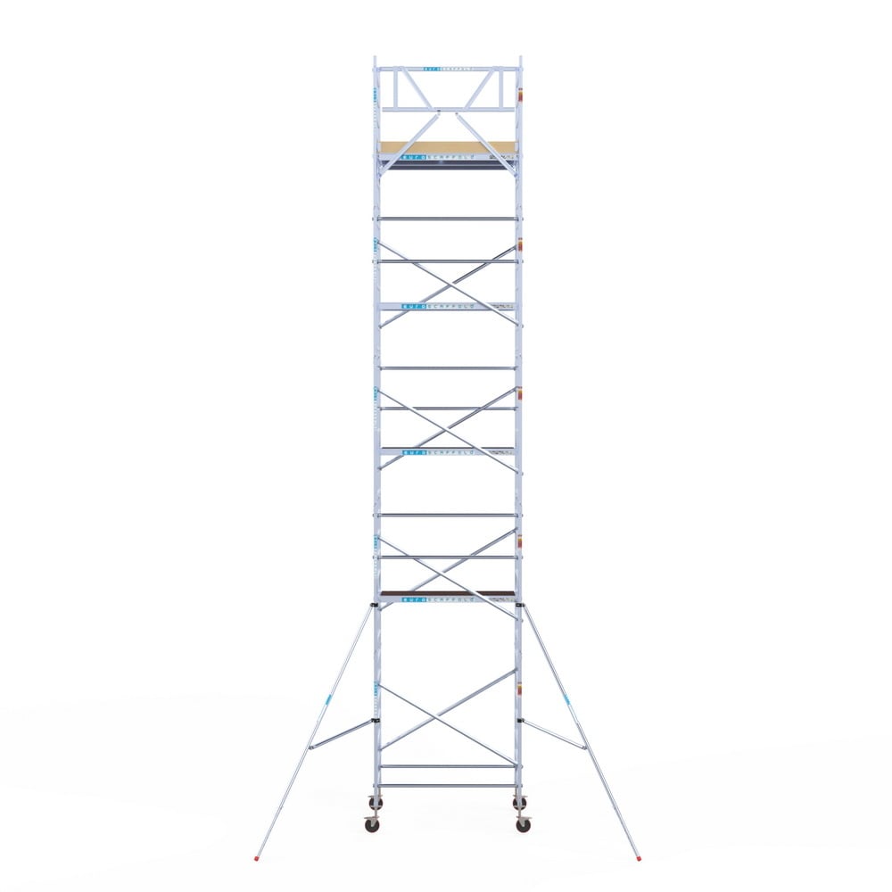 Rolsteiger Basic 135x190 11,2m werkhoogte carbon vloer tegen de gevel