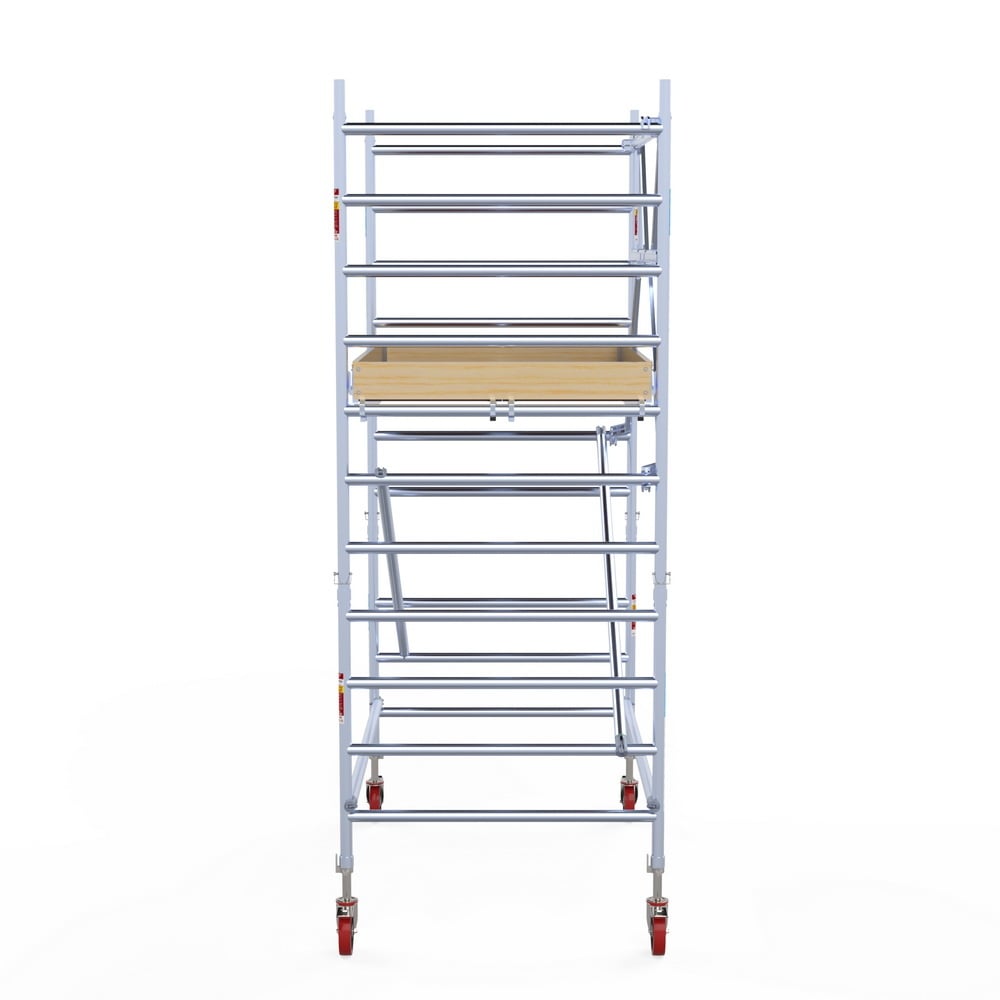 Rolsteiger Basic 135x190 4,2m werkhoogte carbon vloer tegen de gevel