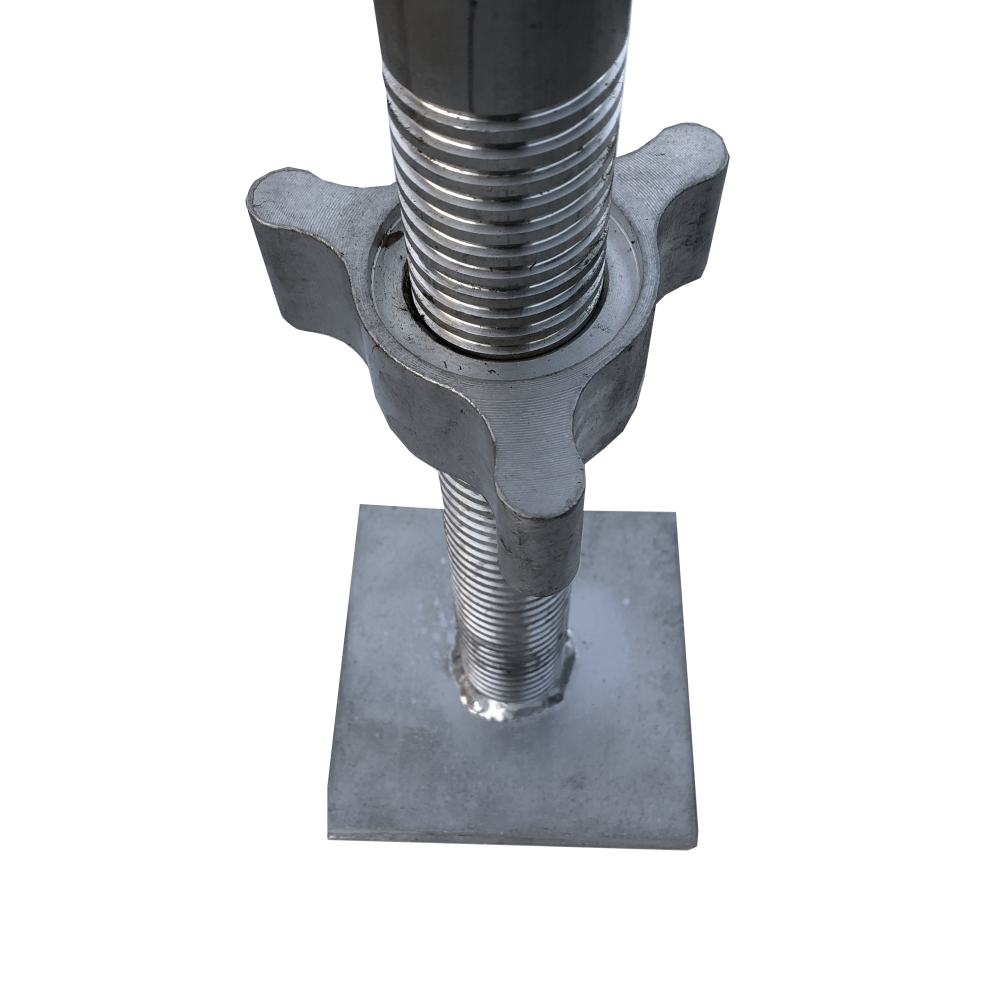 Aluminium spindel 60 cm en voetplaat