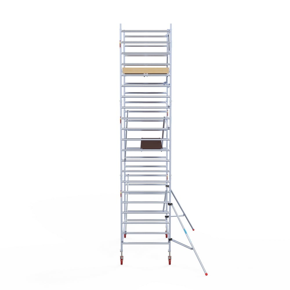 Rolsteiger Basic 135x250 7,2m werkhoogte carbon vloer tegen de gevel