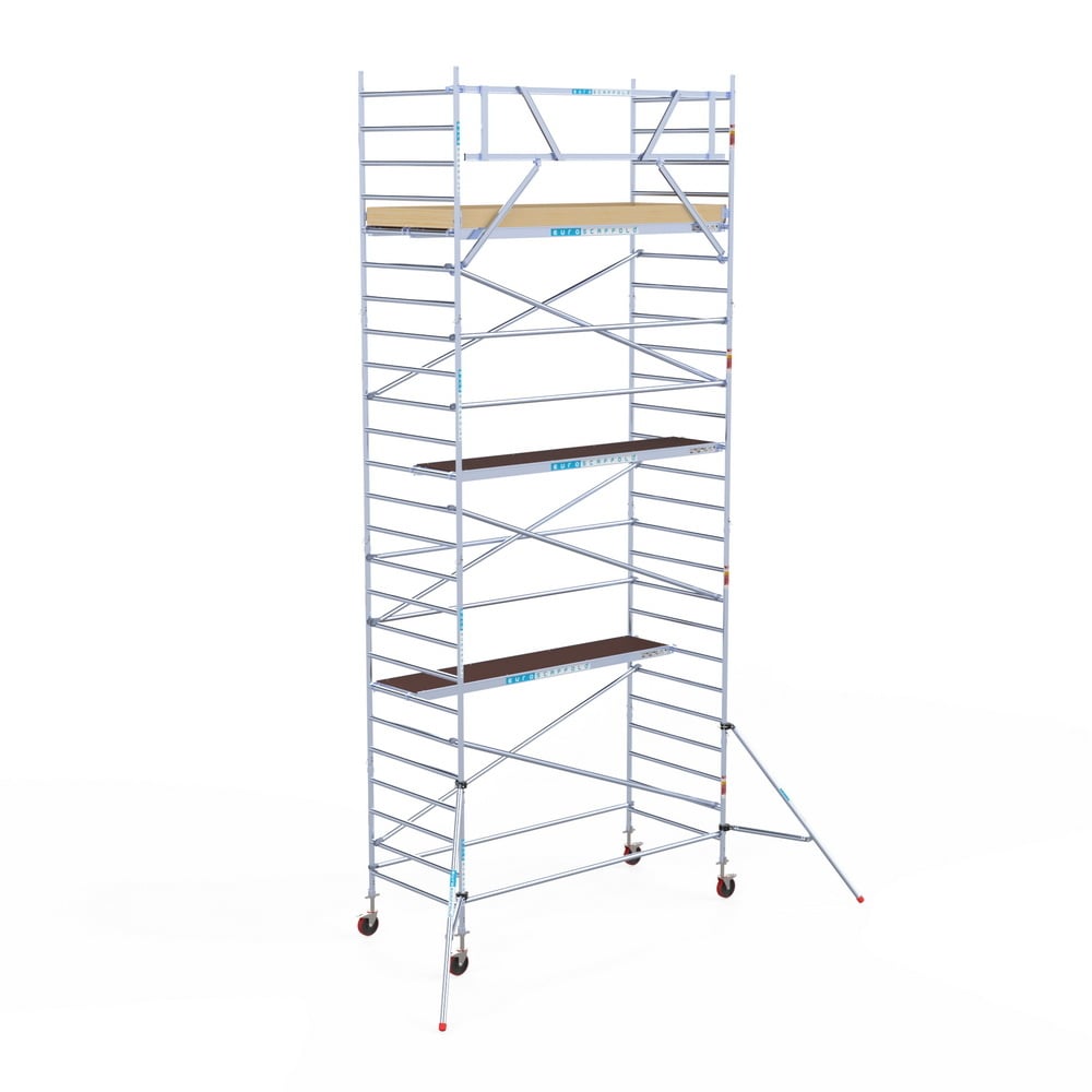 Rolsteiger Basic 135x305 8,2m werkhoogte carbon vloer tegen de gevel