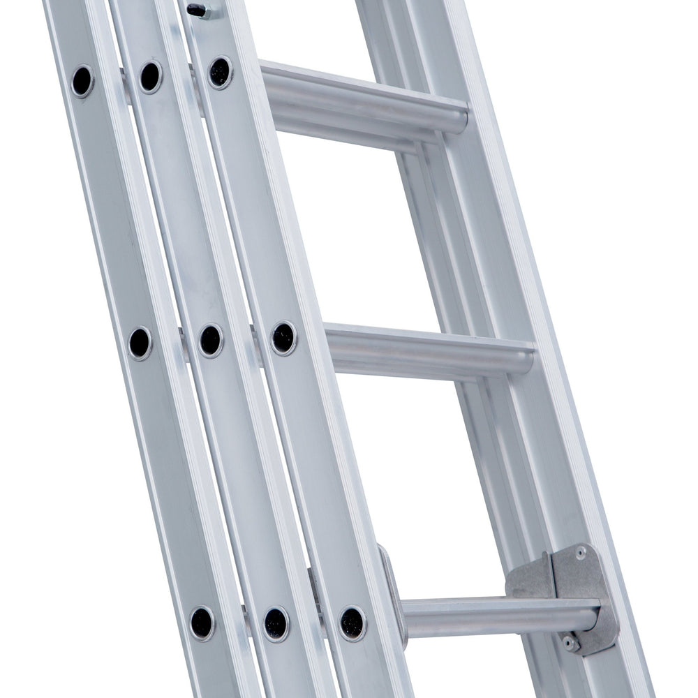 Eurostairs Reform ladder driedelig recht 3x12 sporten + gevelrollen