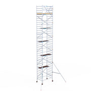 Rolsteiger Basic 135x190 12,2m werkhoogte carbon vloer tegen de gevel
