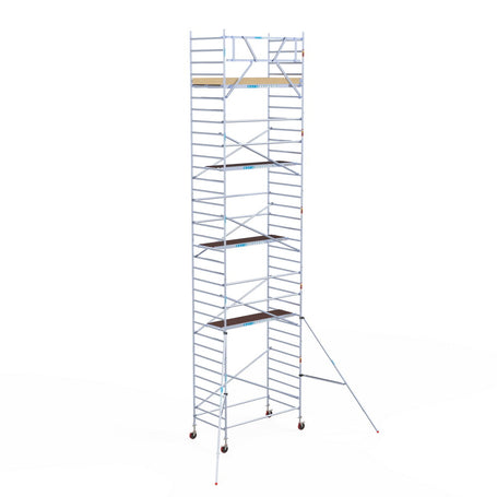 Rolsteiger Basic 135x250 11,2m werkhoogte carbon vloer tegen de gevel