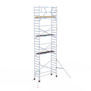 Rolsteiger Basic 90x250 9,2m werkhoogte carbon vloer tegen de gevel