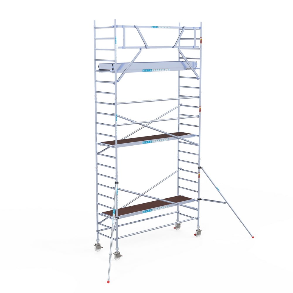 Rolsteiger Original  90x305 7,2m werkhoogte carbon vloer tegen de gevel