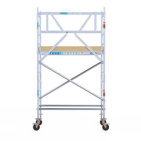 Rolsteiger Basic 75x190 4,2m werkhoogte carbon vloer tegen de gevel