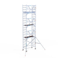 Rolsteiger Professional 90x190 8,2m werkhoogte carbon vloer tegen de gevel