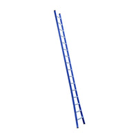 Eurostairs Ladder enkel uitgebogen 1x16 sporten BLAUW