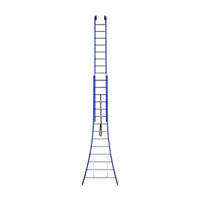 Eurostairs Reform ladder dubbel uitgebogen 2x14 sporten BLAUW