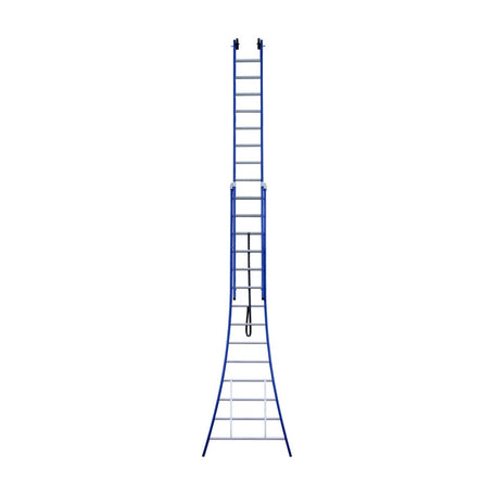 Eurostairs Reform ladder dubbel uitgebogen 2x14 sporten BLAUW