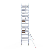 Steigeraanhanger afsluitbaar 250 + Rolsteiger Standaard 135x250 8,2m werkhoogte carbon vloer enkele voorloopleuning