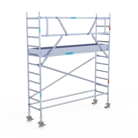 Rolsteiger Original  75x305 4,2m werkhoogte carbon vloer tegen de gevel