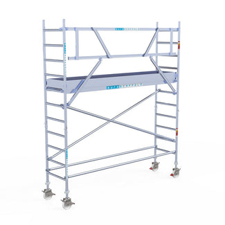 Rolsteiger Original  75x305 4,2m werkhoogte carbon vloer tegen de gevel