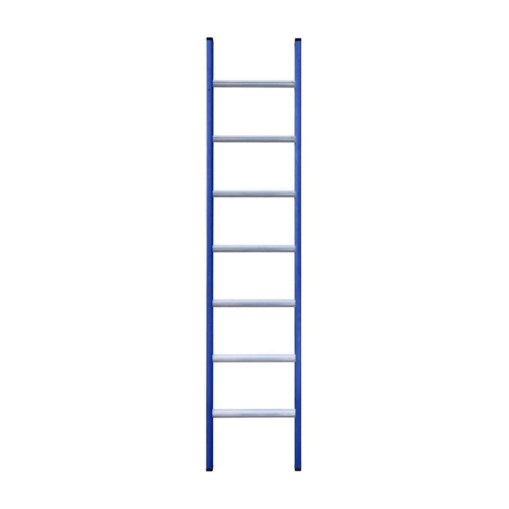 Eurostairs Ladder enkel recht 1x7 sporten BLAUW