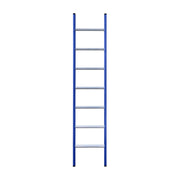 Eurostairs Ladder enkel recht 1x7 sporten BLAUW