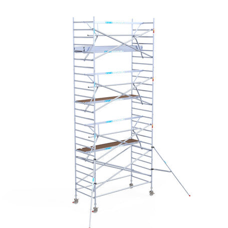 Steigeraanhanger afsluitbaar 305 + Rolsteiger Standaard 135x305 8,2m werkhoogte carbon vloer enkele voorloopleuning