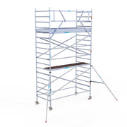 Rolsteiger Original  135x305 6,2m werkhoogte carbon vloer tegen de gevel