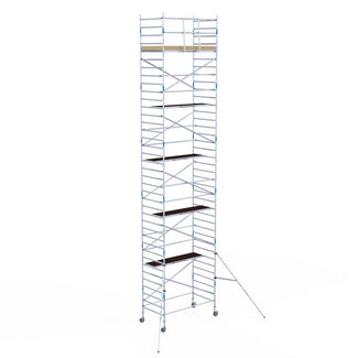 Rolsteiger Alumexx Light 135x250 12,2m werkhoogte tegen de gevel