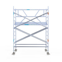 Rolsteiger Professional 135x250 4,2m werkhoogte carbon vloer tegen de gevel