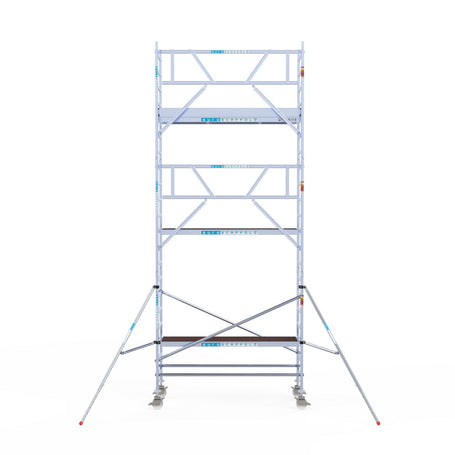 Rolsteiger Professional 90x250 7,2m werkhoogte carbon vloer tegen de gevel