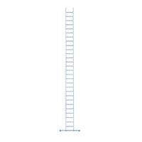 Eurostairs Ladder enkel recht 1x28 sporten